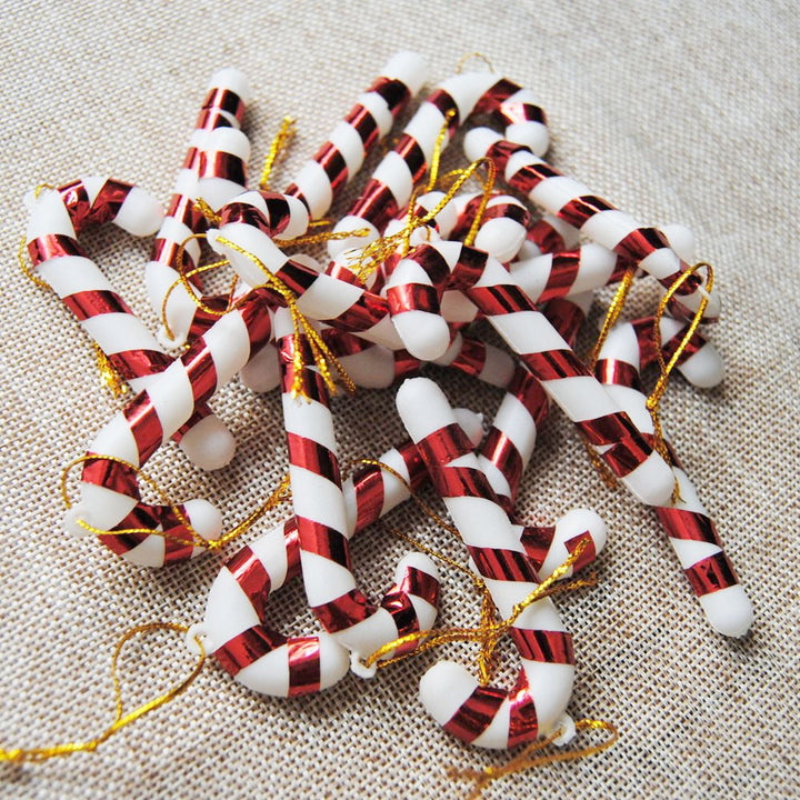 Candy Cane Christmas Ornaments, 24-Piece Festive Set