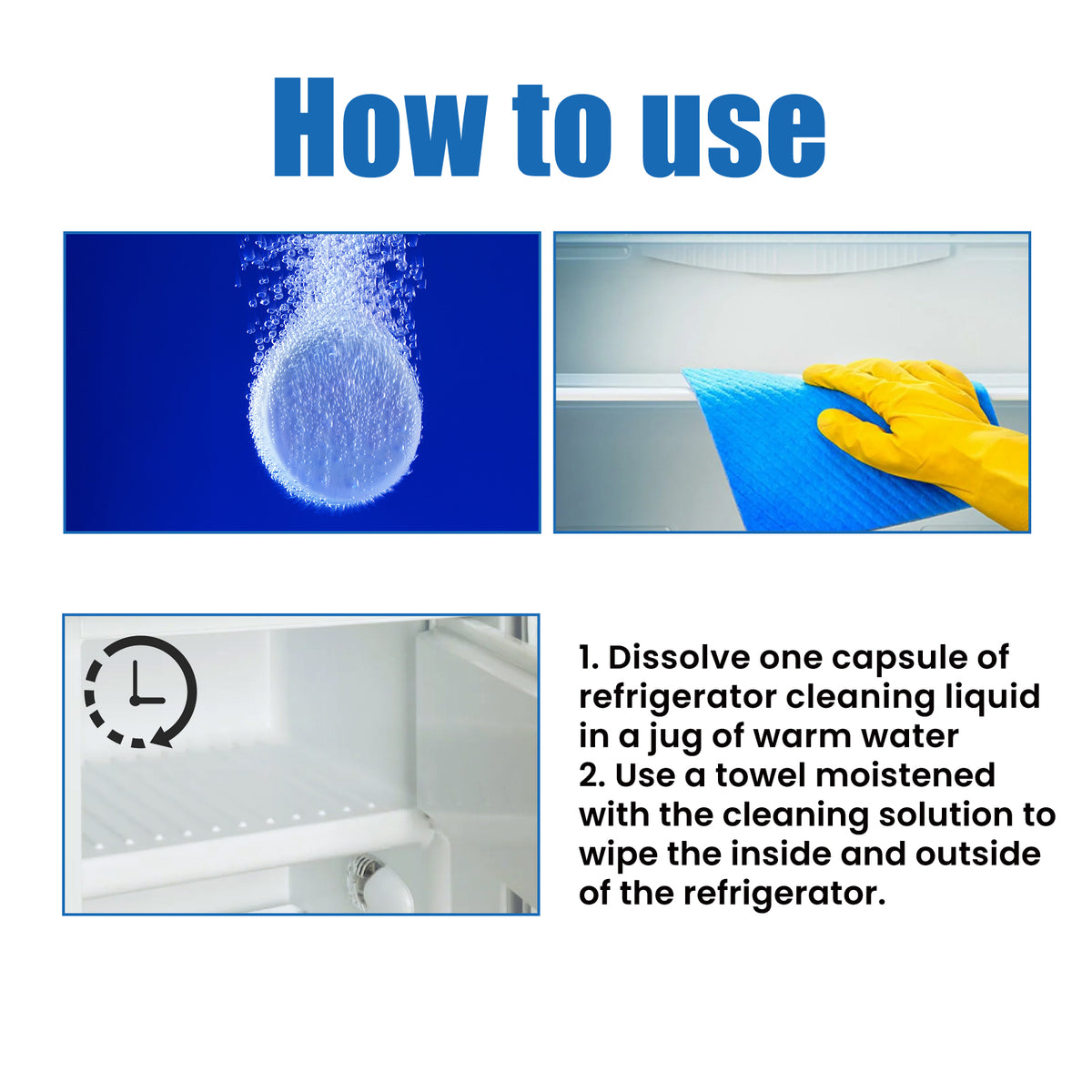Refrigerator Cleaning Tablets for Deep Odor Removal