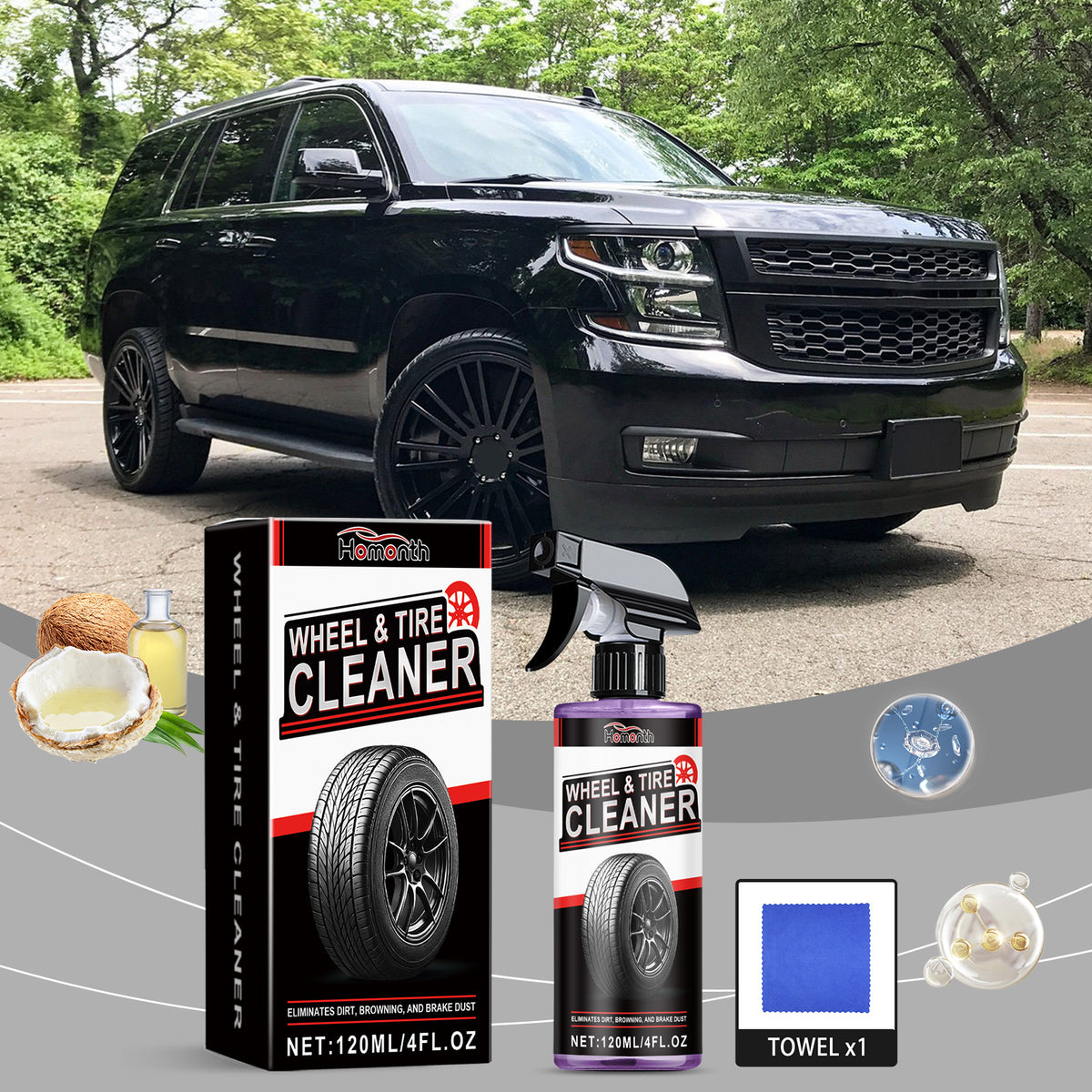 Automotive Wheel & Tire Cleaner for Brake Dust Removal