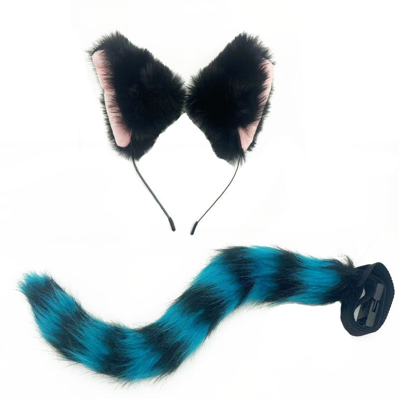 Fox Wolf Ears Headband and Tail Halloween Costume Set