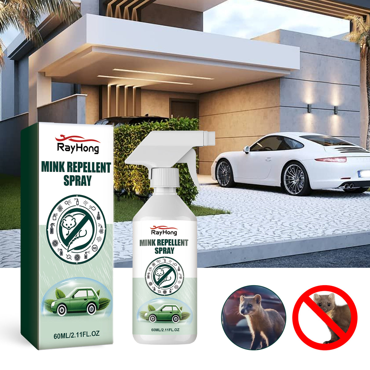 Mink Repellent Spray for Car Engine Rodent Defense