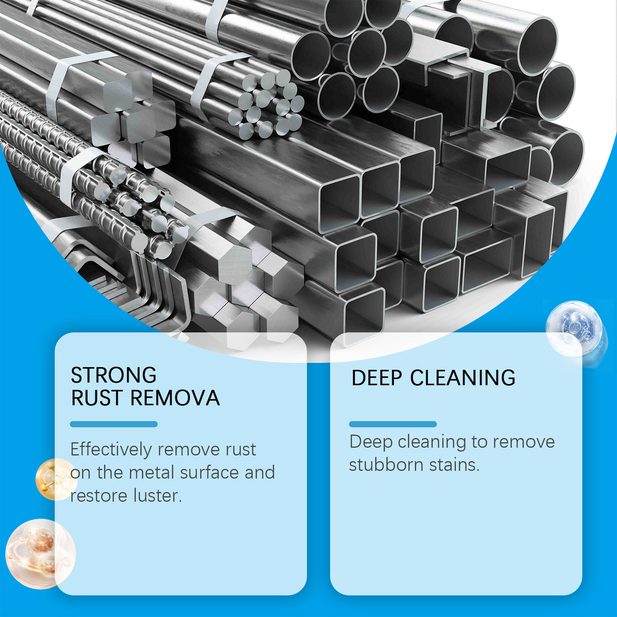Rust Remover Tablets for Metal Surface Deep Cleaning