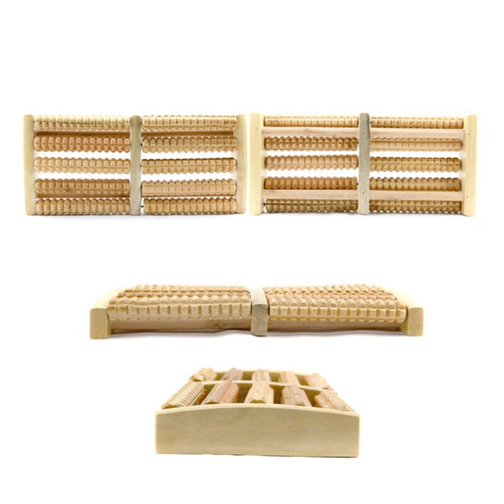 Wooden Foot Massager — Stress-Relieving Acupressure Roller