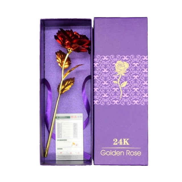 Artificial Golden Rose Gift for Lasting Romantic Memories