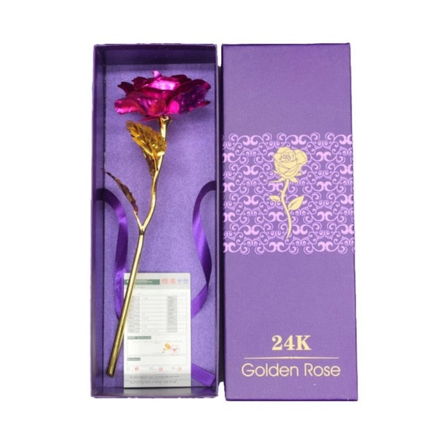 Artificial Golden Rose Gift for Lasting Romantic Memories