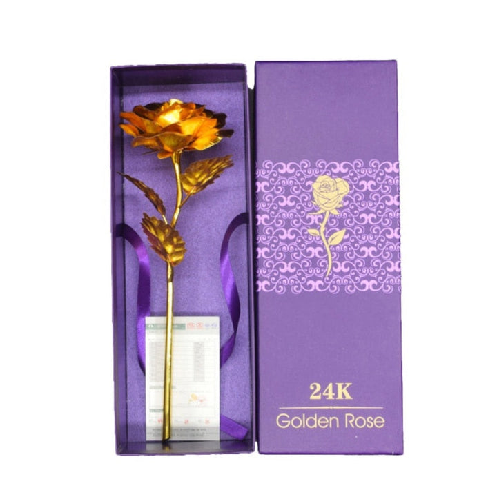 Artificial Golden Rose Gift for Lasting Romantic Memories
