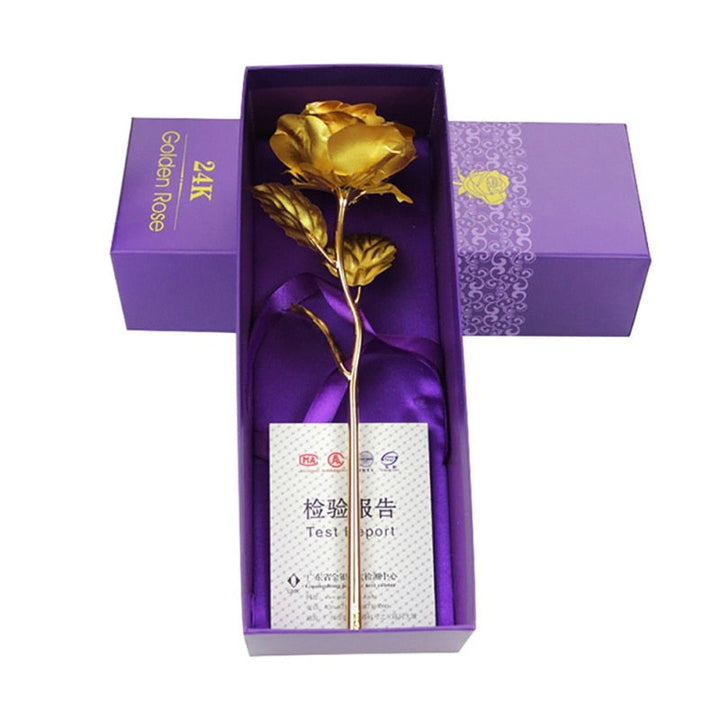 Artificial Golden Rose Gift for Lasting Romantic Memories