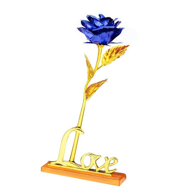 Artificial Golden Rose Gift for Lasting Romantic Memories