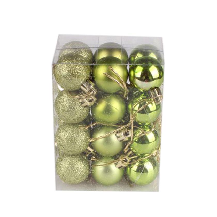 Christmas Tree Ornaments, 24pc Coordinated Baubles