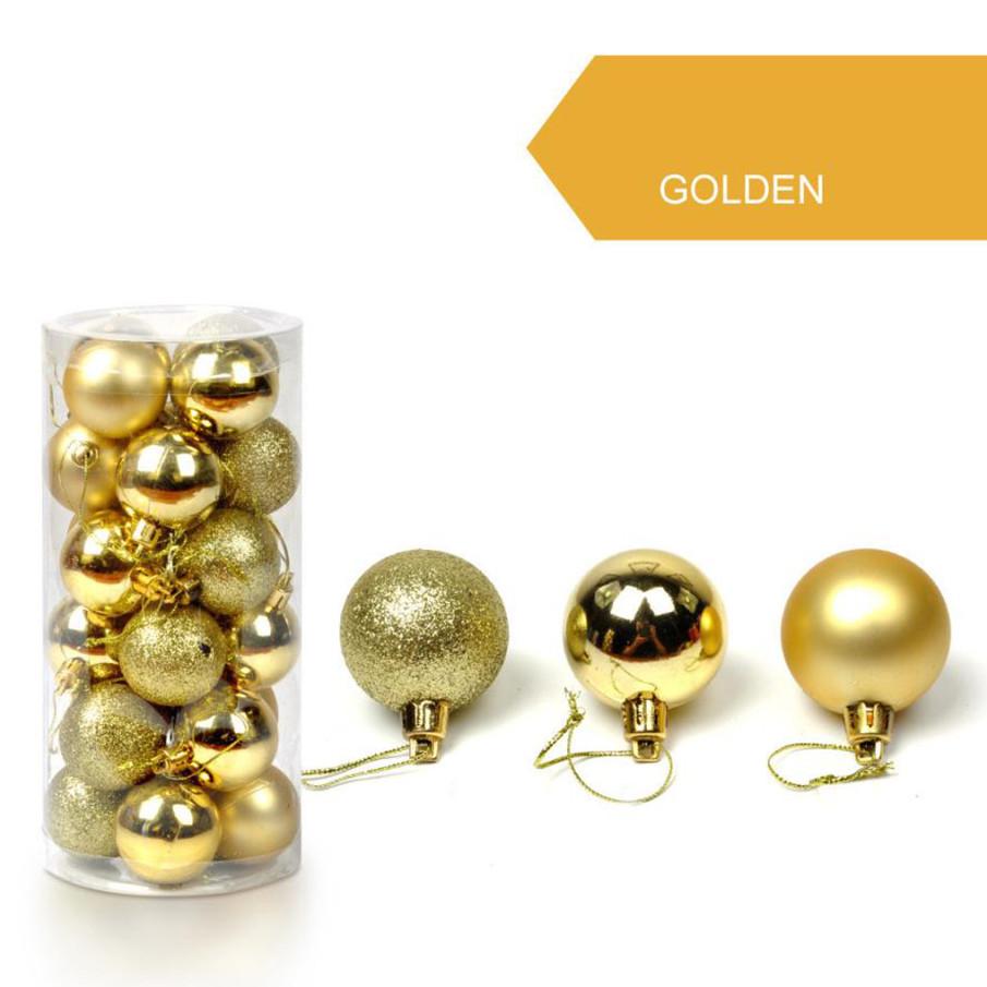 Christmas Tree Ornaments, 24pc Coordinated Baubles