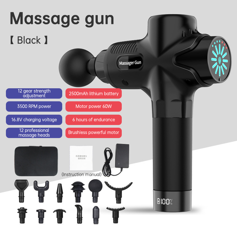 Massage Gun With LCD Display, Quiet Deep Tissue Relief