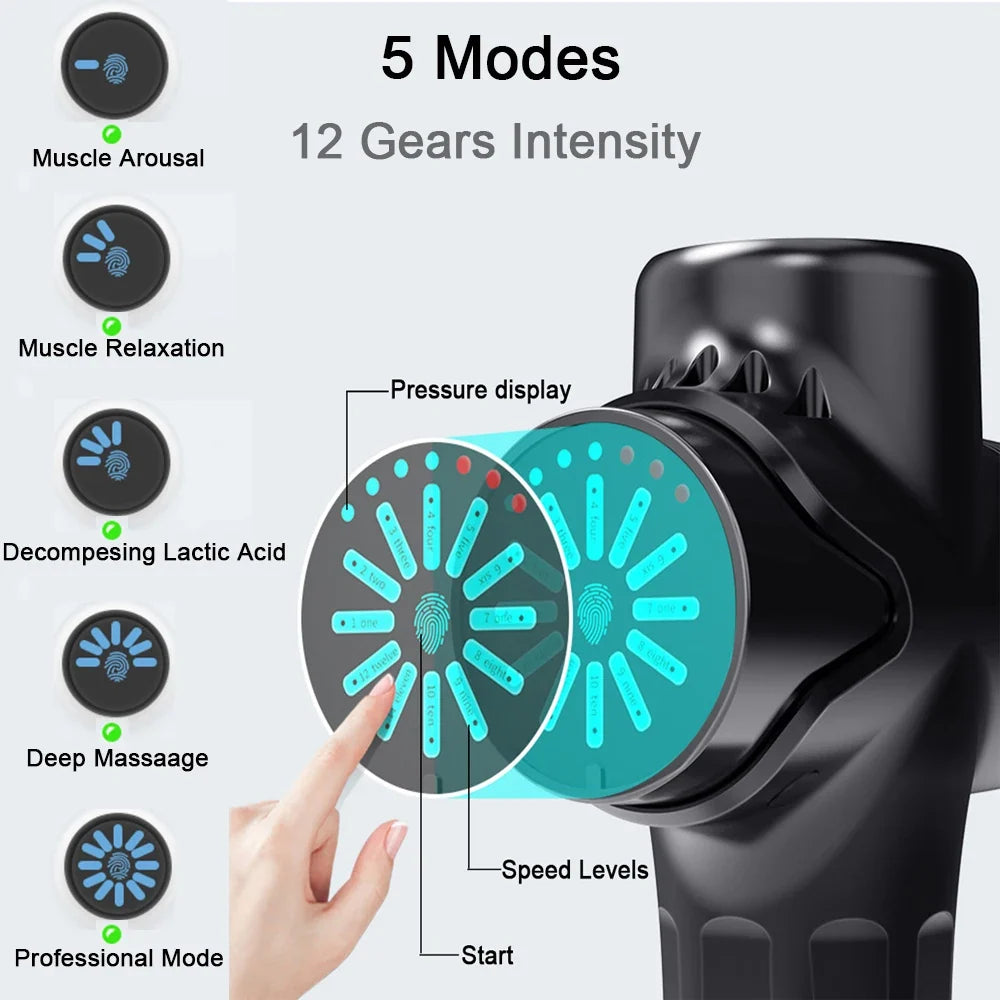 Massage Gun With LCD Display, Quiet Deep Tissue Relief