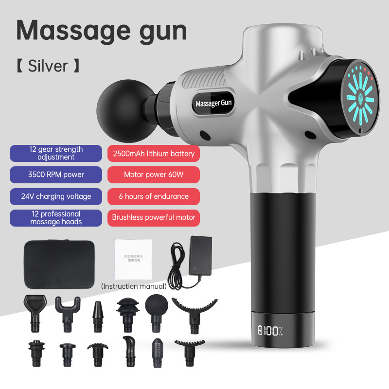 Massage Gun With LCD Display, Quiet Deep Tissue Relief