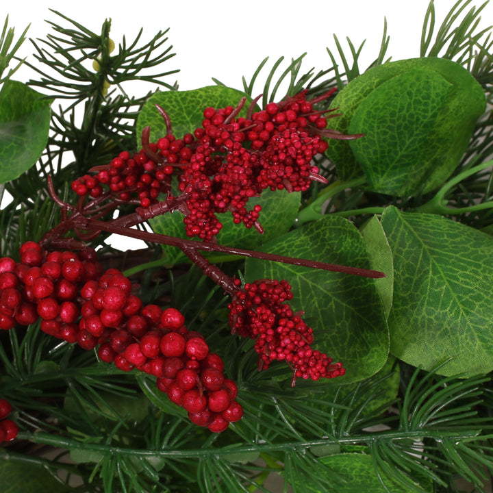 25.5-Inch Holiday Berry Wreath for Festive Entryways