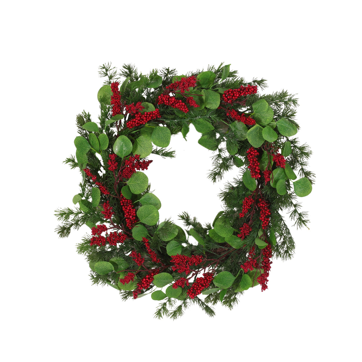 25.5-Inch Holiday Berry Wreath for Festive Entryways