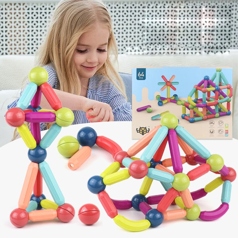 Magnetic Building Blocks for Creative STEM Construction