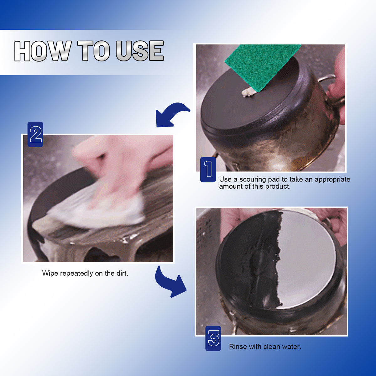 Cookware Cleaning Paste for Burnt-On Grease