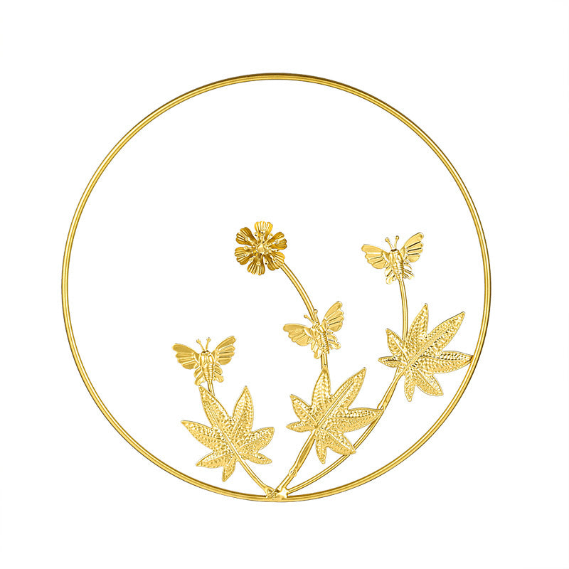 Gold Metal Wall Art for Elegant Nordic Interior Decor