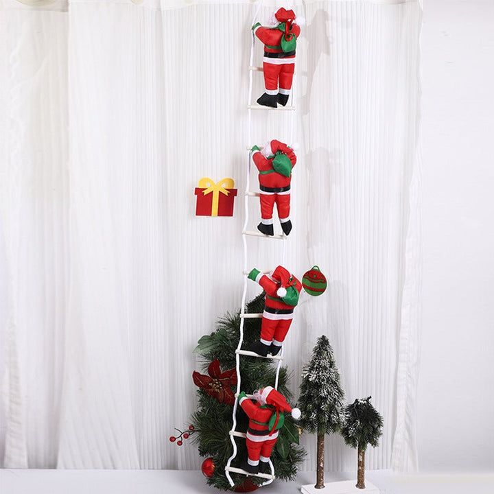 25cm Santa Ladder Christmas Decoration for Small Spaces