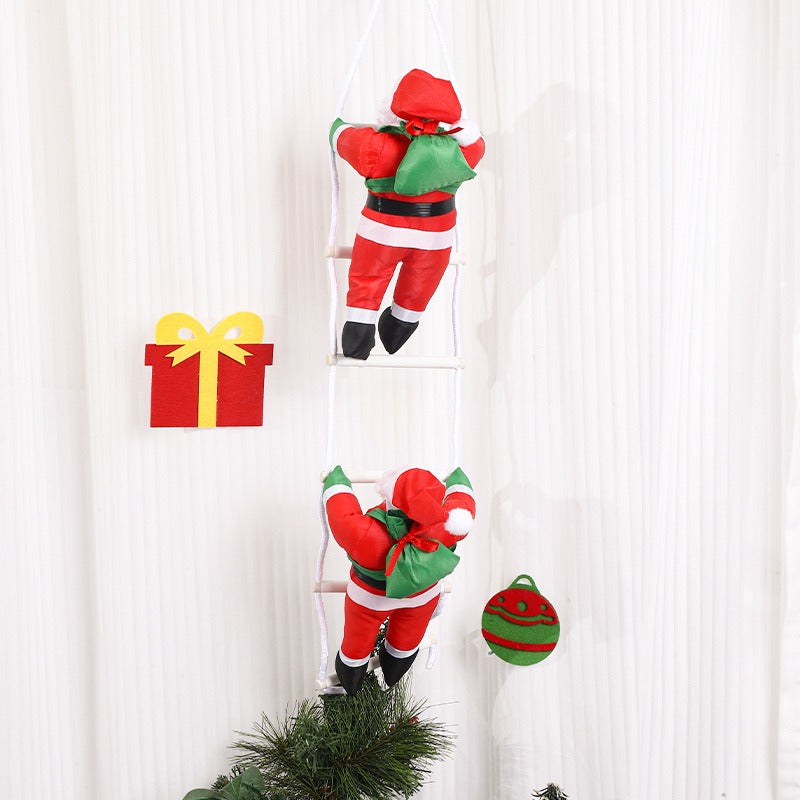 25cm Santa Ladder Christmas Decoration for Small Spaces