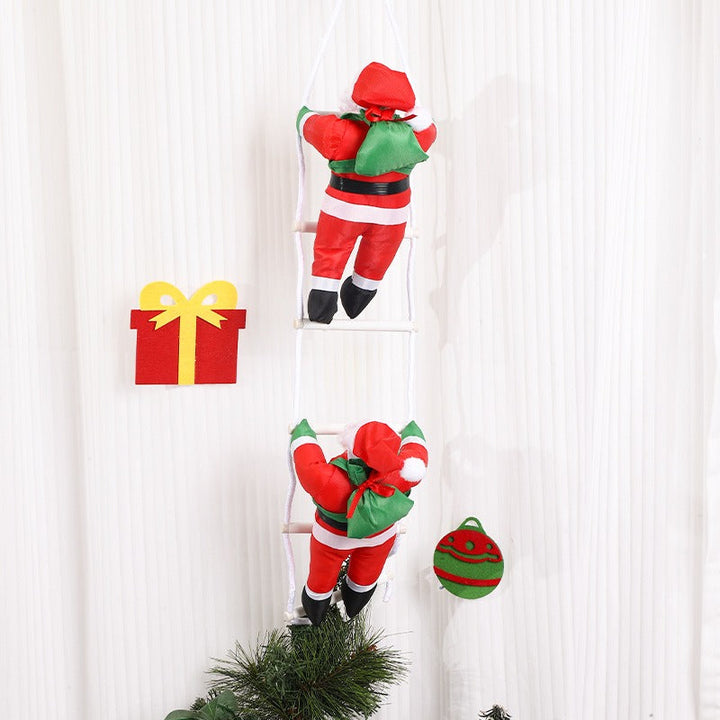 25cm Santa Ladder Christmas Decoration for Small Spaces