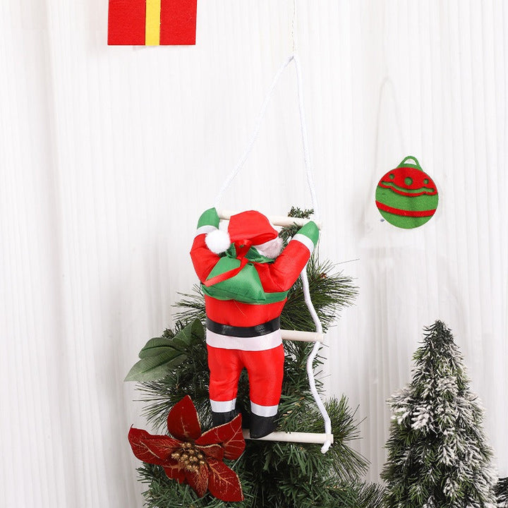 25cm Santa Ladder Christmas Decoration for Small Spaces