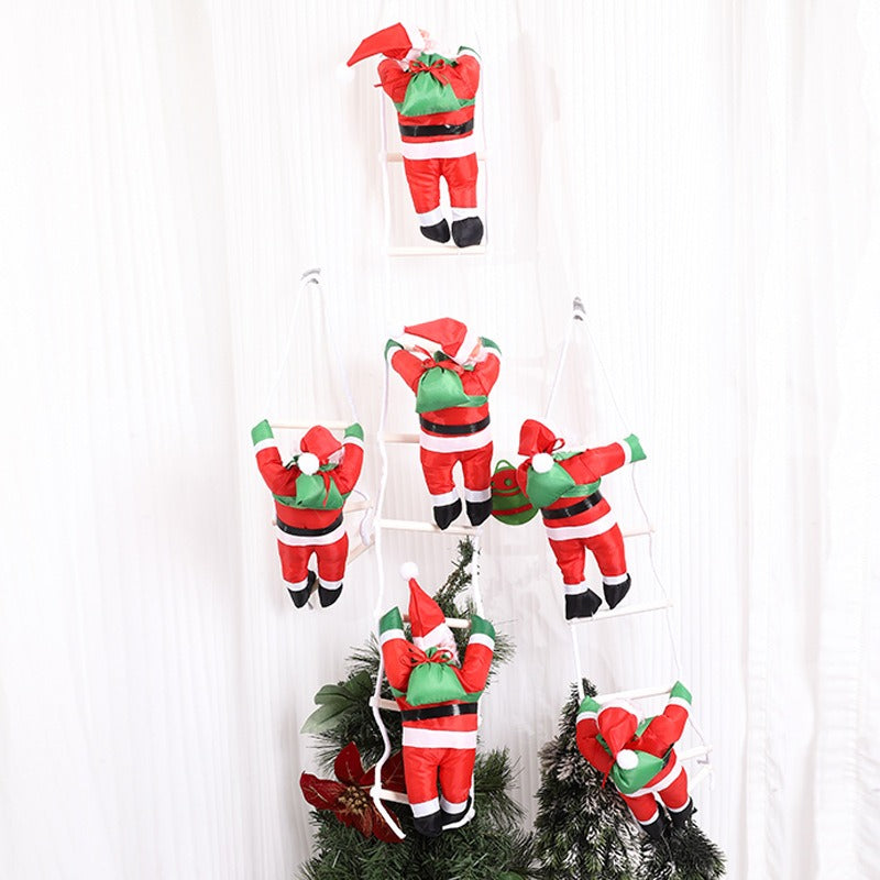 25cm Santa Ladder Christmas Decoration for Small Spaces
