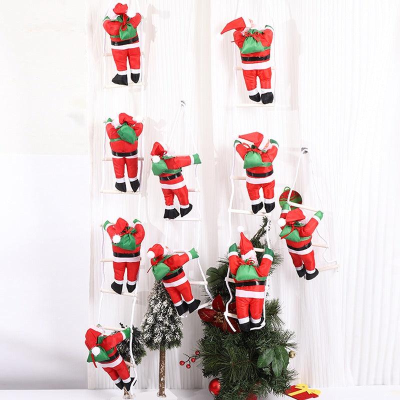 25cm Santa Ladder Christmas Decoration for Small Spaces
