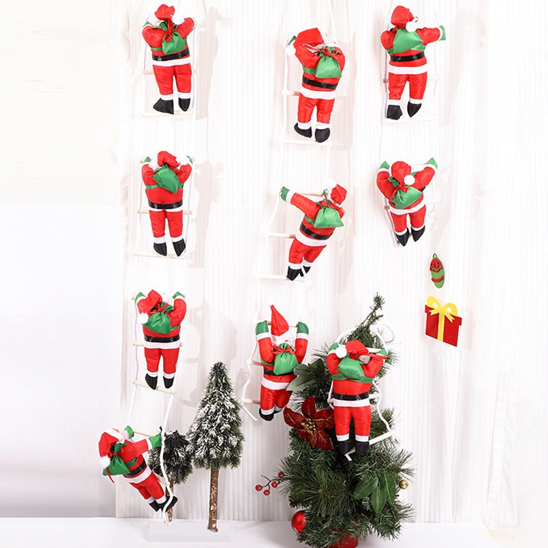 25cm Santa Ladder Christmas Decoration for Small Spaces