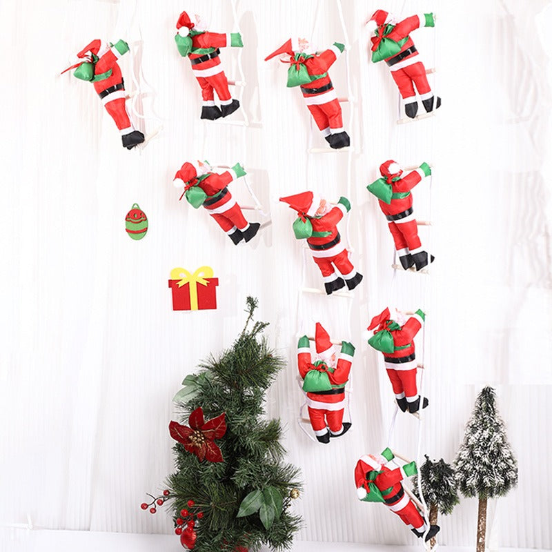 25cm Santa Ladder Christmas Decoration for Small Spaces