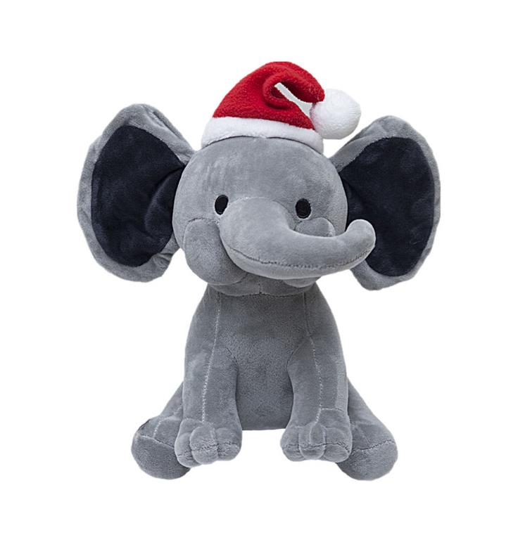 25cm Plush Elephant Toy for Cozy Holiday Room Comfort