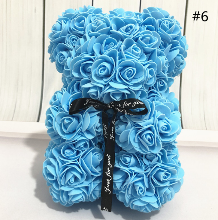 Artificial Rose Teddy Bear Gift – Lasting Keepsake