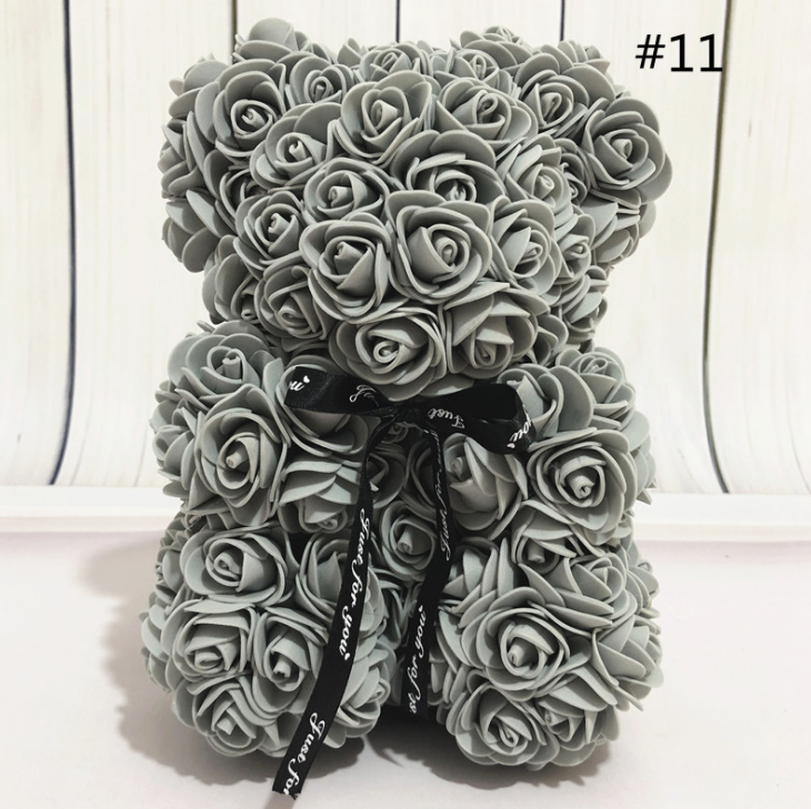 Artificial Rose Teddy Bear Gift – Lasting Keepsake