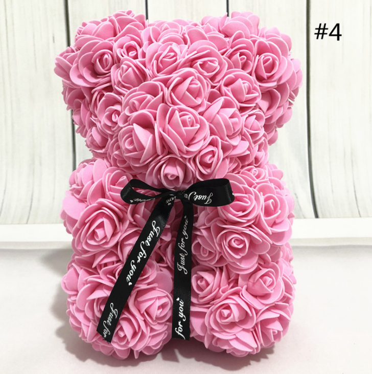 Artificial Rose Teddy Bear Gift – Lasting Keepsake