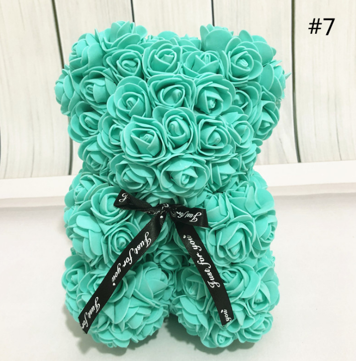 Artificial Rose Teddy Bear Gift – Lasting Keepsake