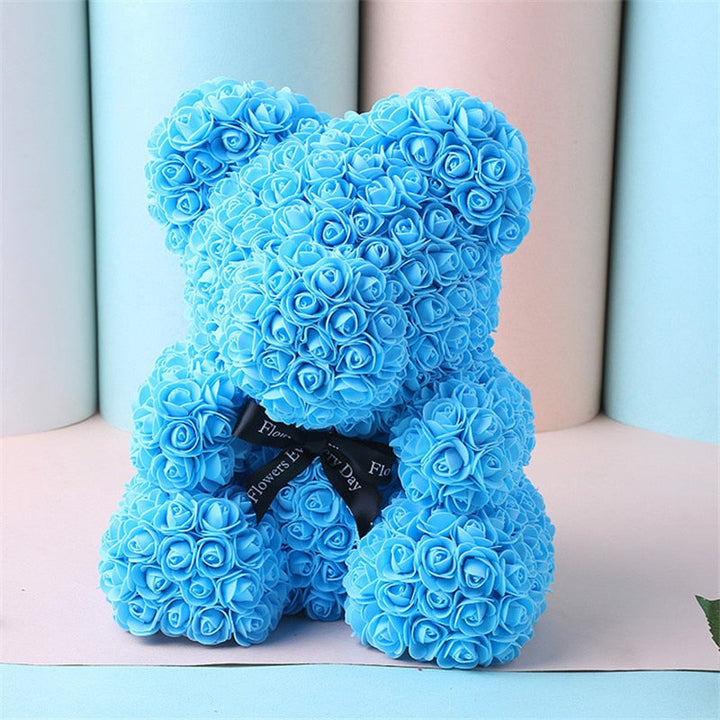 Artificial Rose Teddy Bear Gift – Lasting Keepsake