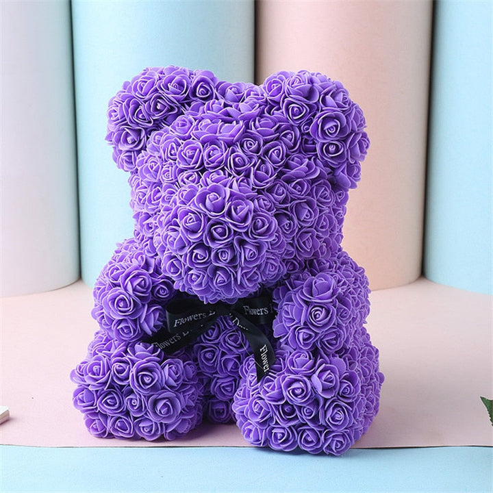 Artificial Rose Teddy Bear Gift – Lasting Keepsake