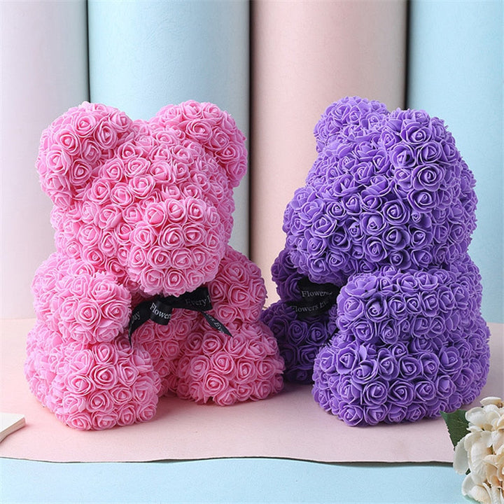 Artificial Rose Teddy Bear Gift – Lasting Keepsake