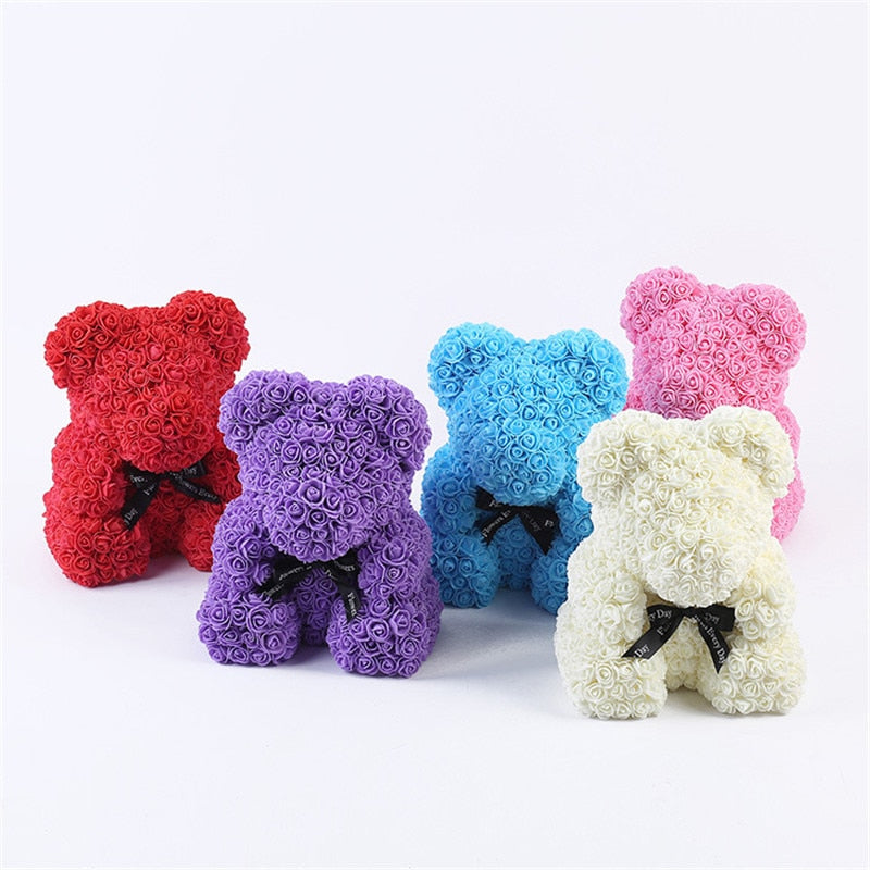 Artificial Rose Teddy Bear Gift – Lasting Keepsake