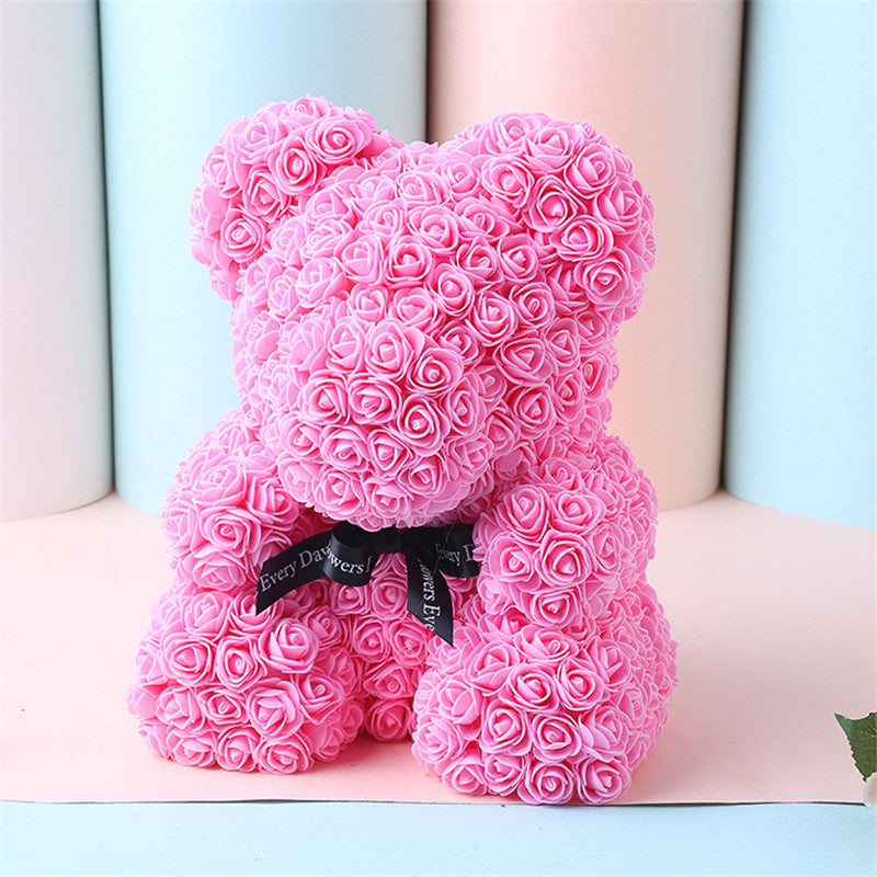 Artificial Rose Teddy Bear Gift – Lasting Keepsake