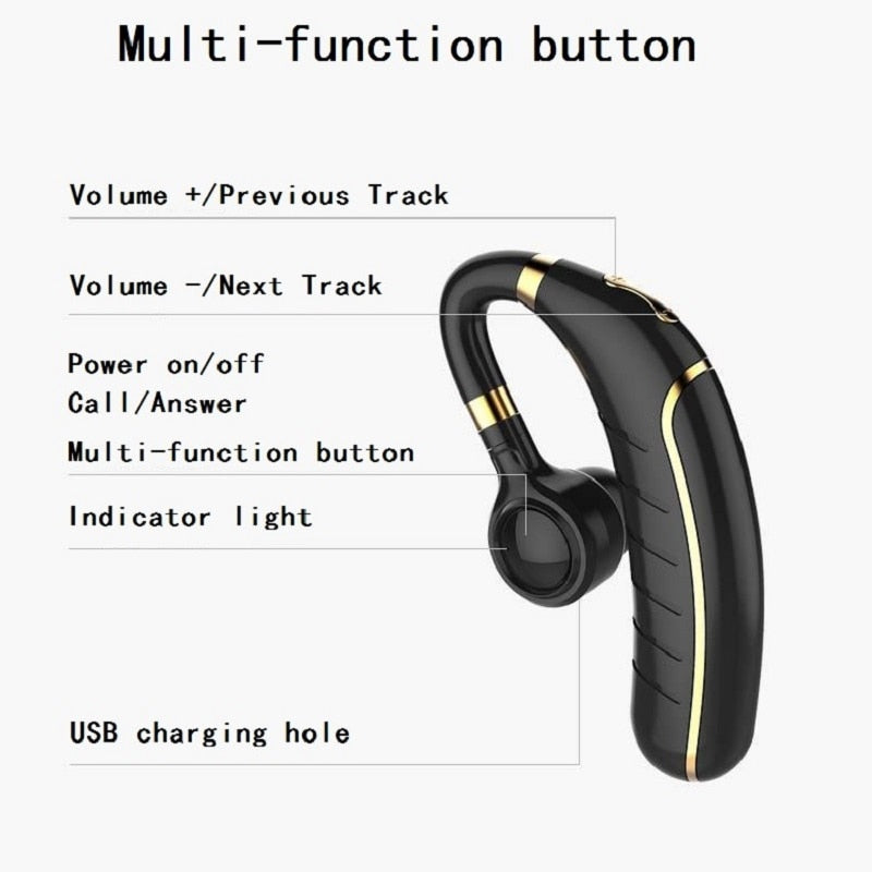 Bluetooth Headset With 30-Hour Talk and 60-Day Standby