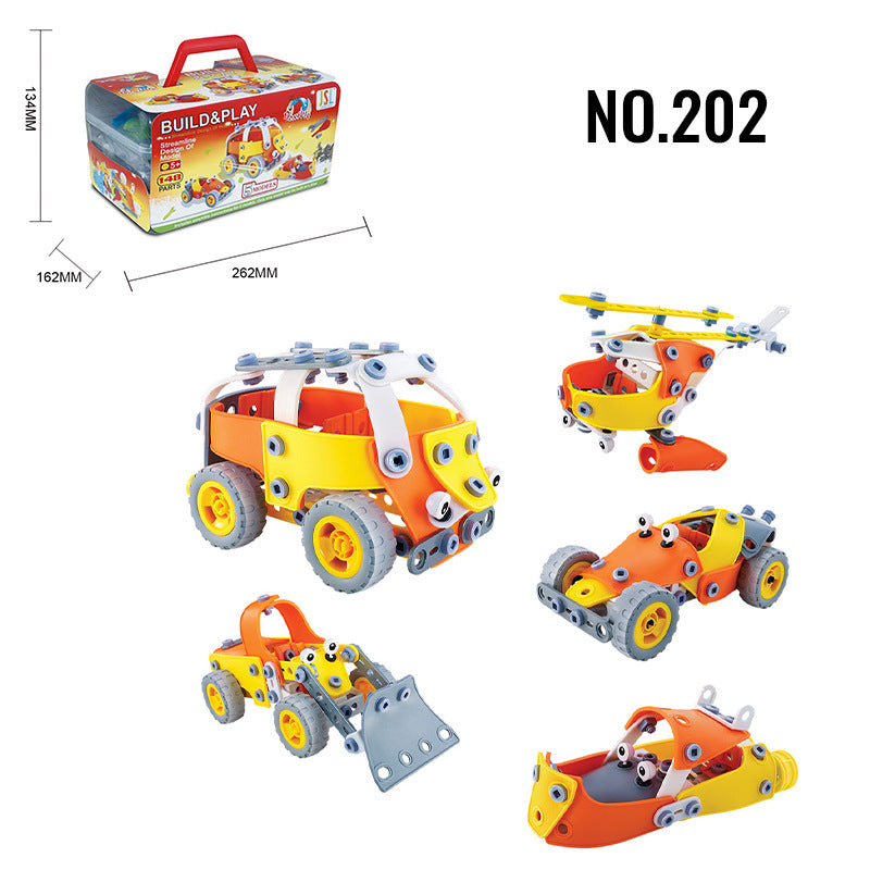 Kids Building Blocks STEM Set for Creative Vehicle Play
