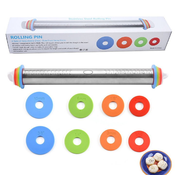17-Inch Stainless Steel Rolling Pin for Even Dough