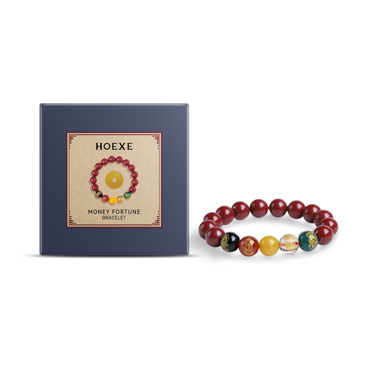 Fortune Bracelet: Red Gold Beaded Good Luck Jewelry