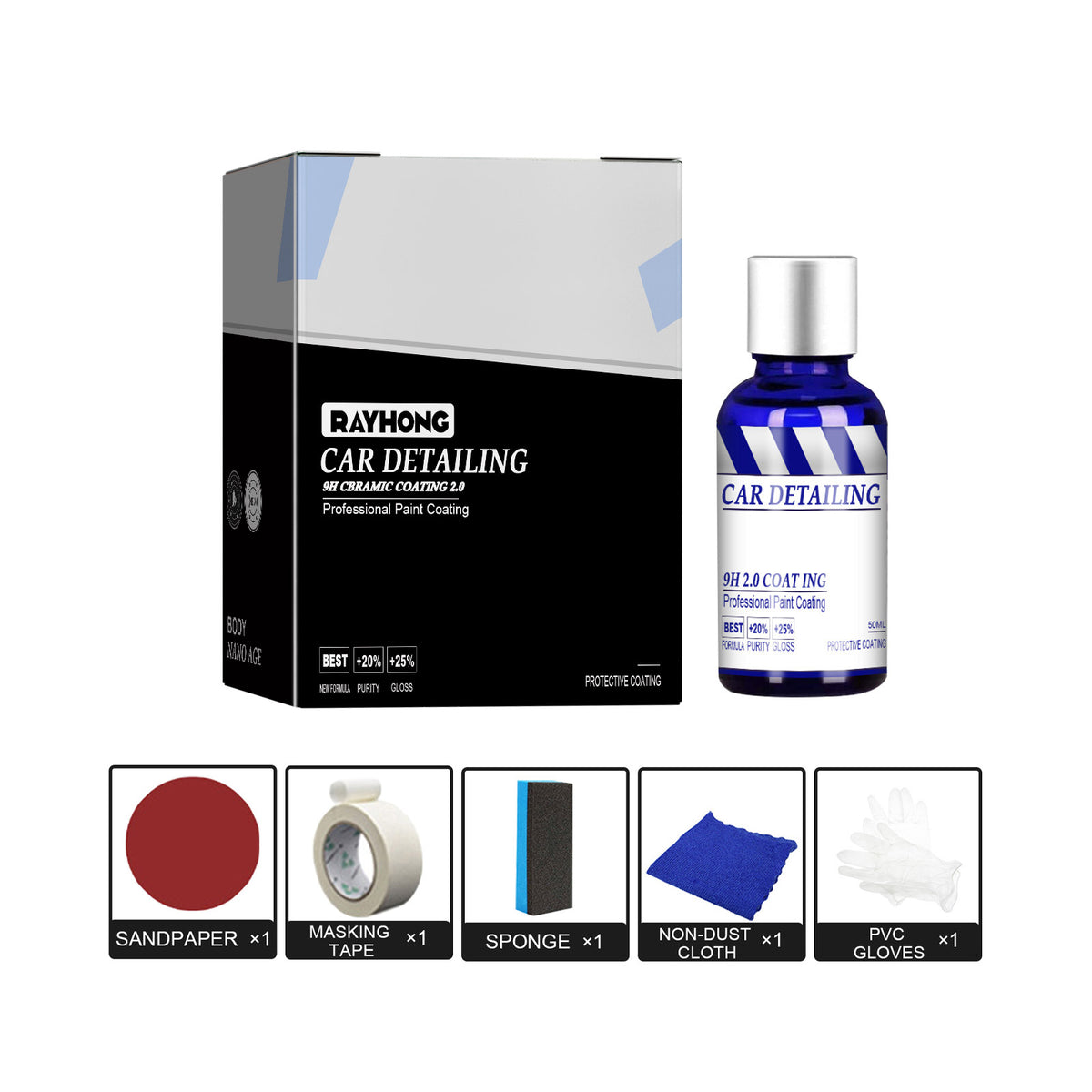Nano Ceramic Car Coating for Glossy, Hydrophobic Paint