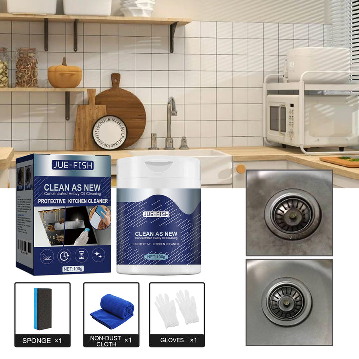 Kitchen Cleaning Powder Kit — Cuts Heavy Grease Fast