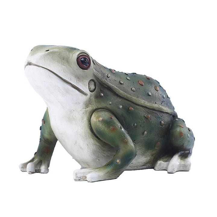 Lifelike Resin Garden Frog Statue for Yard and Pond Decor