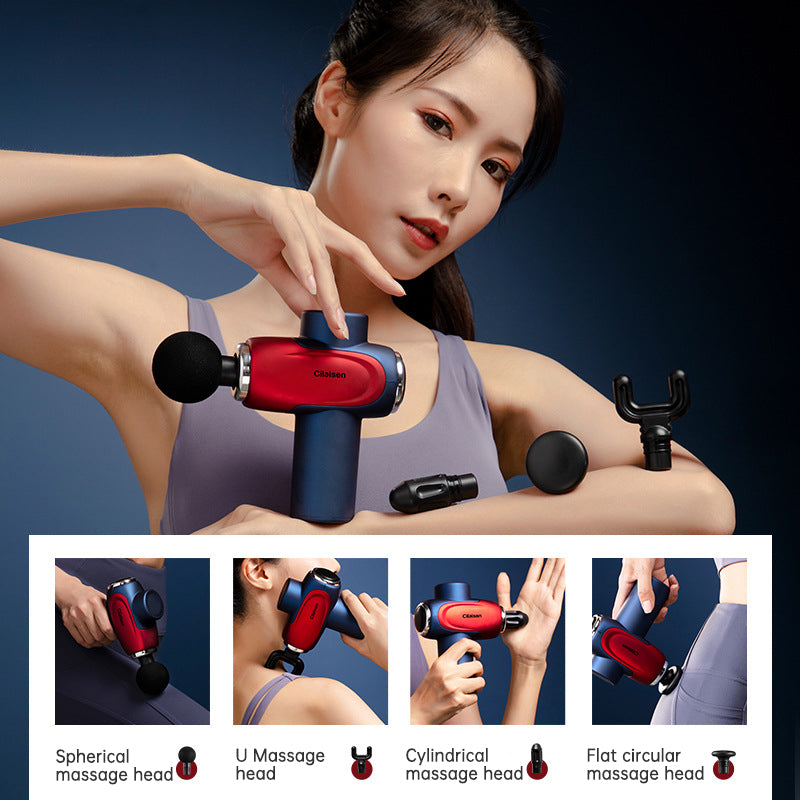 CP‑F10 Fascia Gun — Deep Tissue Massager with 4 Heads & USB‑C