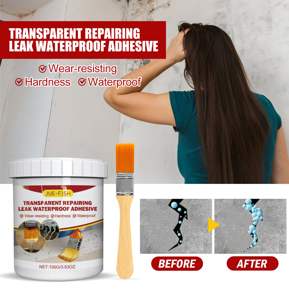 Transparent Waterproof Repair Glue for Tile and Wall Leaks