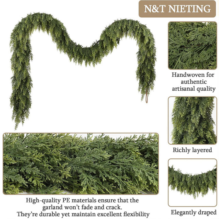 Artificial Cypress Wreath 275cm for Indoor Outdoor Decor